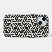 Moderne stilvolle Blattmuster iPhone 15 Hülle (Rückseite (Horizontal))