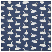 Moderne stilvolle blaue Schwanenmuster Stoff (Muster)