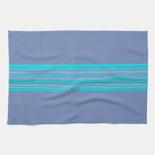 Moderne stilvolle blaue Streifenmuster Geschirrtuch