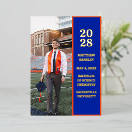 Moderne, stilvolle Blue Foto Abschluss Ankündigung