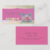 Moderne, stilvolle Blume Loyalty Card Treuekarte (Vorne/Hinten)