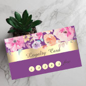 Moderne, stilvolle Blume Loyalty Card Treuekarte