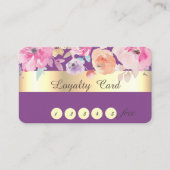 Moderne, stilvolle Blume Loyalty Card Treuekarte (Vorderseite)