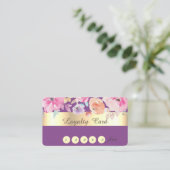 Moderne, stilvolle Blume Loyalty Card Treuekarte (Stehend Vorderseite)