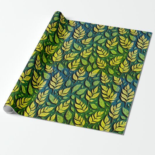 Moderne stilvolle braune Herbstleaves Geschenkpapier (Ungerollt)