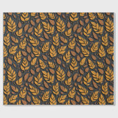 Moderne stilvolle braune Herbstleaves Geschenkpapier (Flach)