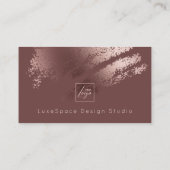 Moderne stilvolle Bronze-Logo Visitenkarte (Rückseite)