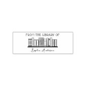 Moderne, stilvolle Bücher Individuelle Name Librar Permastempel (Design)