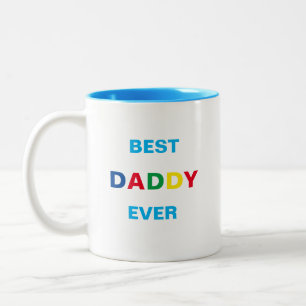 Moderne stilvolle bunte Dad Zweifarbige Tasse