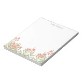 Moderne stilvolle bunte Wasserfarbe-Blumen  Notizblock (Rotiert)