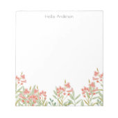 Moderne stilvolle bunte Wasserfarbe-Blumen  Notizblock (Vorderseite)