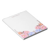 Moderne stilvolle bunte Wasserfarbe Botanisch Notizblock (angewinkelt)