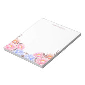 Moderne stilvolle bunte Wasserfarbe Botanisch Notizblock (Rotiert)