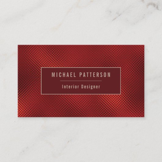 Moderne, stilvolle Burgundy Foil Textured Beruflic Visitenkarte (Vorderseite)
