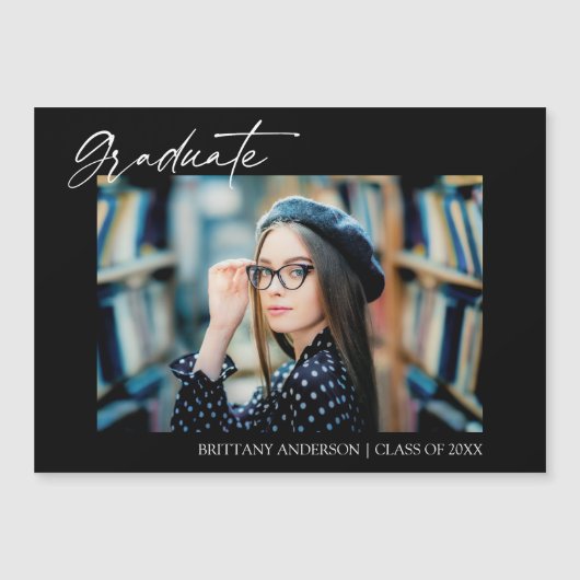 Moderne, stilvolle Calligraphy Abschluss Magnet Ca (Vorderseite)