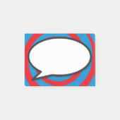 Moderne stilvolle Comic Book Speech Bubble Post-it Klebezettel (Vorderseite)