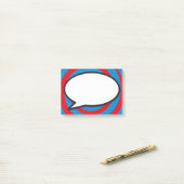 Moderne stilvolle Comic Book Speech Bubble Post-it Klebezettel (Auf Schreibtisch)