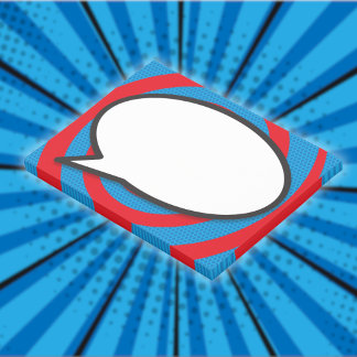 Moderne stilvolle Comic Book Speech Bubble Post-it Klebezettel