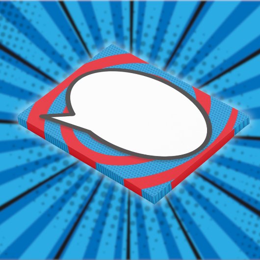 Moderne stilvolle Comic Book Speech Bubble Post-it Klebezettel