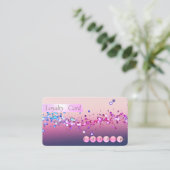 Moderne stilvolle Confetti Loyalty Card Treuekarte (Stehend Vorderseite)