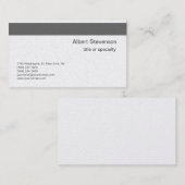 Moderne, stilvolle Consultant Business Card Visitenkarte (Vorne/Hinten)