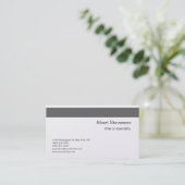 Moderne, stilvolle Consultant Business Card Visitenkarte (Stehend Vorderseite)