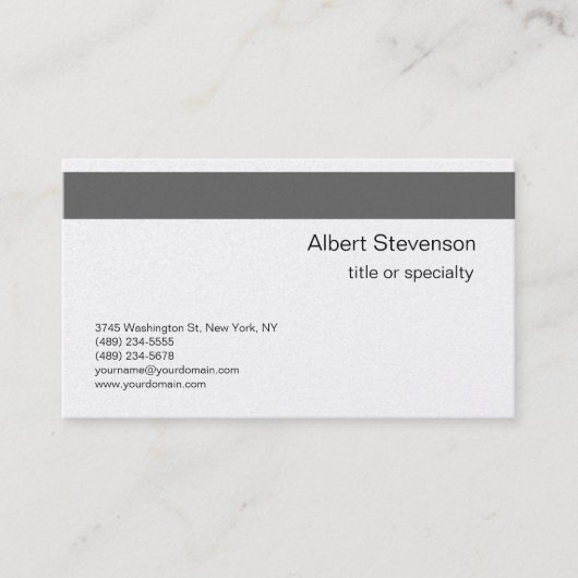 Moderne, stilvolle Consultant Business Card Visitenkarte (Vorderseite)