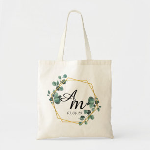 Moderne stilvolle coole Monogramm Anfangsbuchstabe Tragetasche