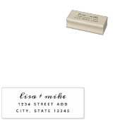 Moderne, stilvolle Couple Names Wedding Address Gummistempel (Stempel)