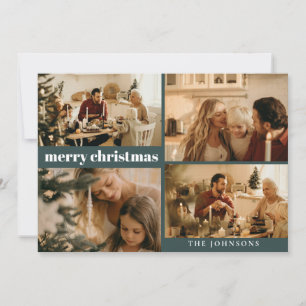 Moderne stilvolle Custom Foto Weihnachten Dunkelgr