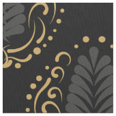 Moderne, stilvolle Damasken in Grau & Gold Stoff (Nahaufnahme)