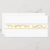 Moderne, stilvolle Danksagungen Gold Text & Line S Dankeskarte (Vorne/Hinten)