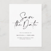 Moderne stilvolle Drehbuch elegante Typografie Hoc Ankündigungspostkarte (Vorderseite)