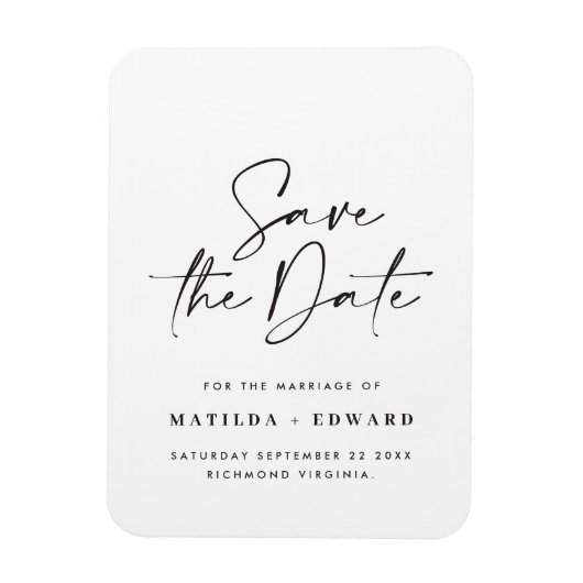 Moderne stilvolle Drehbuch elegante Typografie Hoc Magnet (Vertikal)