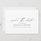 Moderne stilvolle Drehbuch elegante Typografie Hoc Save The Date (Vorderseite)