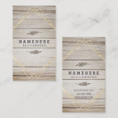 Moderne, stilvolle Dunkle Holz-Vertikale Visitenka Visitenkarte (Vorne/Hinten)