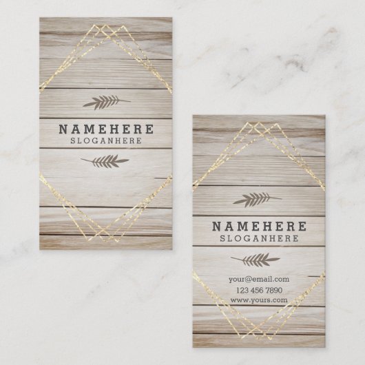 Moderne, stilvolle Dunkle Holz-Vertikale Visitenka Visitenkarte (Vorne/Hinten)