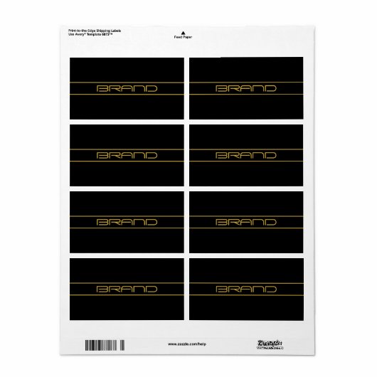 Moderne, stilvolle Editable Gold Text & Line Strei (Vorne)