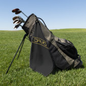 Moderne, stilvolle Editable Gold Text & Line Strei Golfhandtuch (Gras)