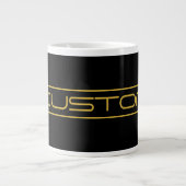 Moderne, stilvolle Editable Gold Text & Line Strei Jumbo-Tasse (Vorderseite)