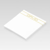 Moderne, stilvolle Editable Gold Text & Line Strei Post-it Klebezettel
