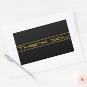 Moderne, stilvolle Editable Gold Text & Line Strei Rechteckiger Aufkleber (Umschlag)