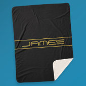 Moderne, stilvolle Editable Gold Text & Line Strei Sherpadecke