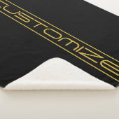 Moderne, stilvolle Editable Gold Text & Line Strei Sherpadecke (3/4)