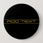 Moderne, stilvolle Editable Gold Text & Stripes Button (Vorderseite)