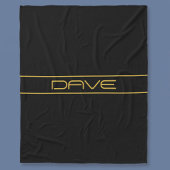 Moderne, stilvolle Editable Gold Text & Stripes Fleecedecke