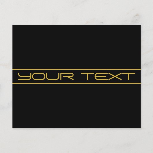 Moderne, stilvolle Editable Gold Text & Stripes Flyer (Vorne)