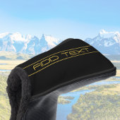 Moderne, stilvolle Editable Gold Text & Stripes Golf Headcover