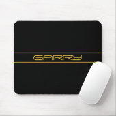 Moderne, stilvolle Editable Gold Text & Stripes Mousepad (Mit Mouse)