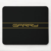 Moderne, stilvolle Editable Gold Text & Stripes Mousepad (Vorne)
